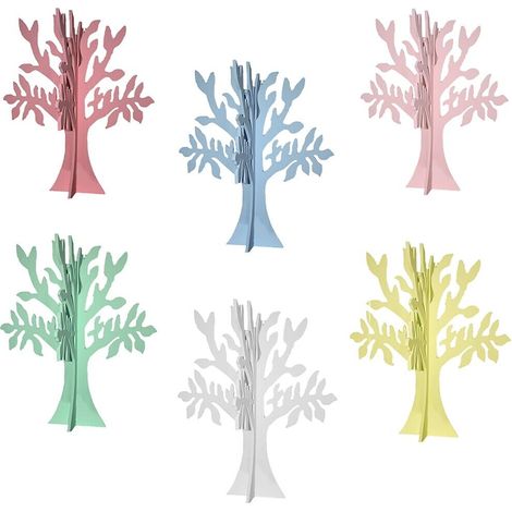 Albero di Pasqua della vita in legno decorazioni addobbi pasquali per casa vetrina negozio Novita dell'anno 2023 - colorigenerali: GIALLO (1/5)