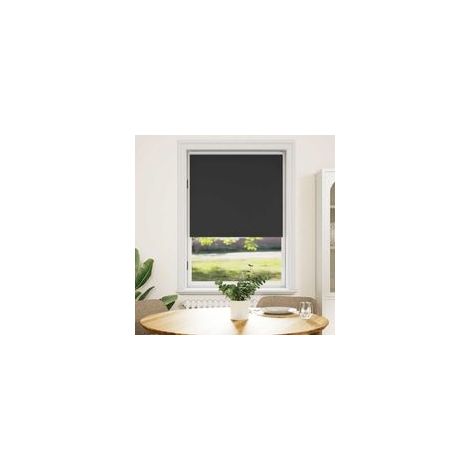 Verdunkelungsrollo, 104,4 x 175 cm, Stoffbreite 100 cm, schwarz - Crezuo (1/4)