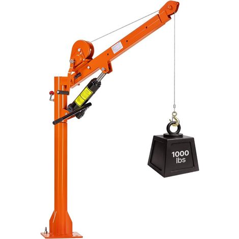 Grue de Chargement Pick-up 453,6 kg Grue de Levage Camion et Remorque Bras Télescopique avec Treuil Manuel Pliable (1/5)