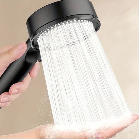 Duschkopf – Hochdruck – 5 Einstellungen – Handbrause – Mattschwarz – Wassersparender Duschkopf – Regenduschkopf – Moderner Luxus-Duschkopf (1/3)