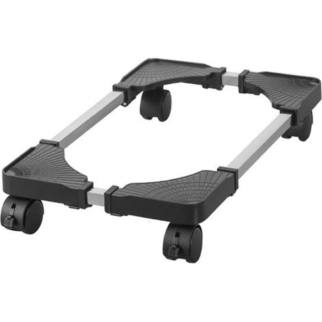 Support de tour d'ordinateur portable en plastique réglable avec roulettes pour la plupart des PC de jeu (noir) (1/4)