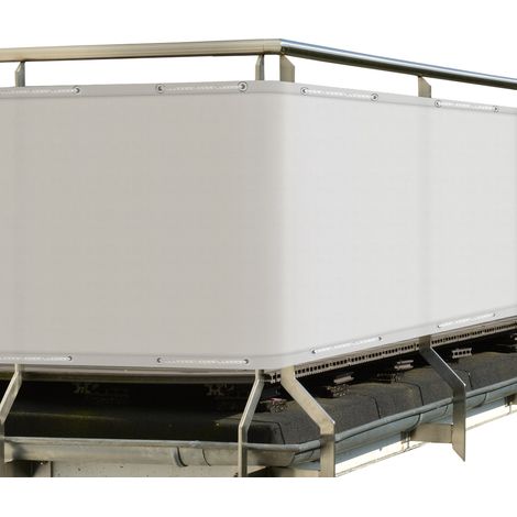 Sol Royal – Brise vue balcon 300x90cm – 100% polyester – Protection UV 85% – Imperméable et résistant aux intempéries – Blanc