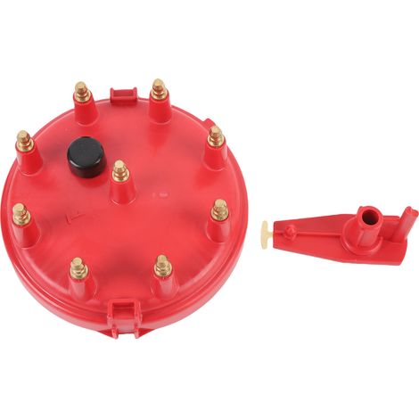 Kit chapeau et rotor distributeur allumage DC12V 8233 – Bornes laiton remplacement Bronco E-150 E-250 V8 5,0L 5,8L rouge (1/5)