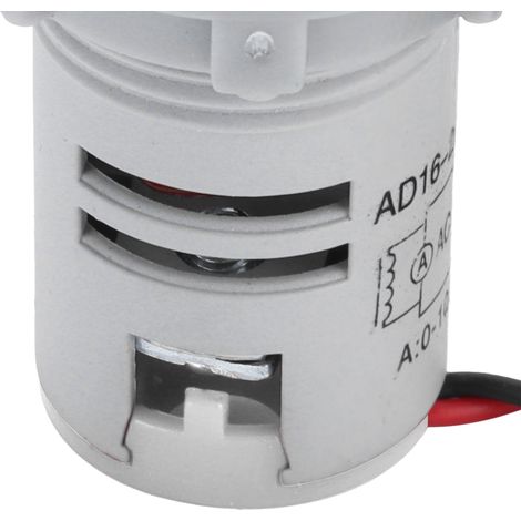 Ampèremètre numérique à cristal, indicateur de signal rond, 220 V CA, AD16-22DSA (1/5)