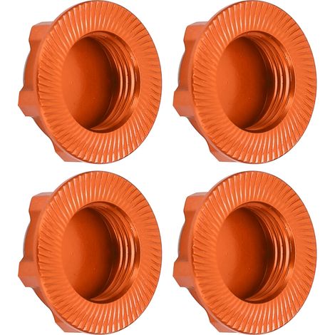 Écrous de roue hexagonaux légers en alliage d'aluminium 17 mm, anti-desserrage et étanches à la poussière, pour voiture RC 1/8, orange (1/5)