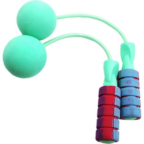 Corde à sauter sans fil avec poids pour le fitness et les sports d'intérieur - Bleue