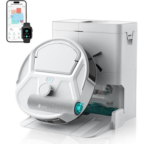 Aspirateur et laveur robot Lefant M265 avec aspiration de 20 000 Pa, station d'accueil autonettoyante tout-en-un, vidage automatique, navigation LiDAR et système anti-emmêlement pour le nettoyage des (1/4)