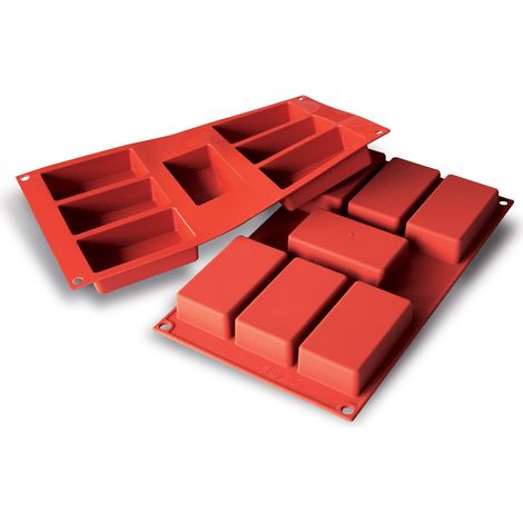 Silikomart SF110 RETTANGOLO Stampo in Silicone 87X48 H 24 MM, Rosso, 2.9 x 17.5 x 28.1 cm