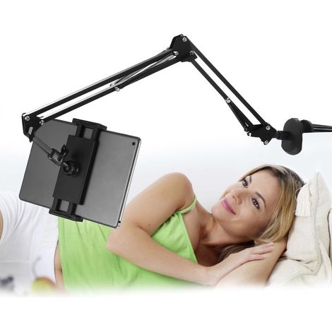 Tablet-Ständer, flexibler Ständer, 360° drehbar, verstellbarer Langarm-Handyhalter, geeignet für iPads, Tablets und Handys mit 4 bis 13 Zoll Bildschirmdiagonale.