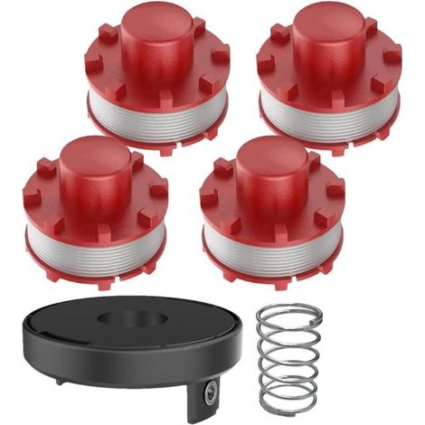 Lot de 4 bobines de fil de rechange pour débroussailleuse – Compatible avec Einhell GE-CT 36/30 LI E SOLO, AGILLO 36/255 BL et AGILLO 18/200 – Fil nylon Ø 1,6 mm, longueur 4 × 4 m (1/4)