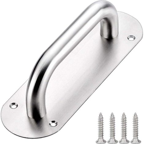 65 X 200mm Poigne De Porte De Grange En Acier Inoxydable Poigne De Porte Coulissante Poigne De Traction De Porte Poignes De Porte Pousser Avec Pl (1/5)