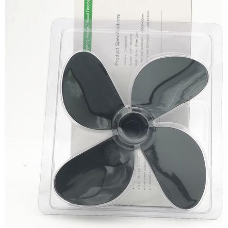 Verdickte Kaminventilator-Zubehörteile, Ventilatorflügel aus Aluminiumlegierung, 4-flügeliger Heizflügel (1/5)