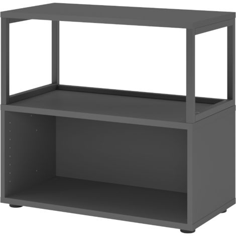 bümö flexi Aktenregal offen - 2 Ordnerhöhen   Graphit
