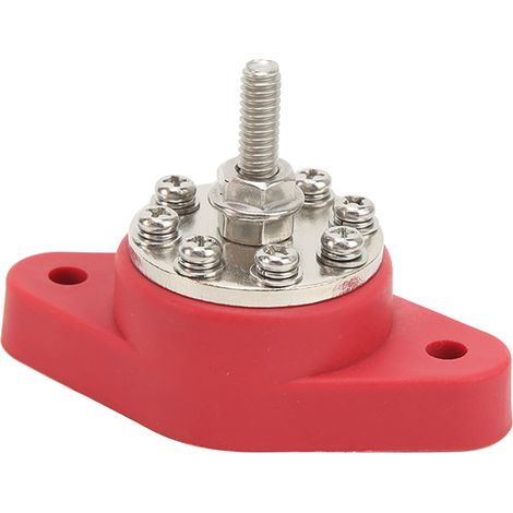 Bornier de jonction 16 terminaux, 1/4in M6, pour batterie voiture, camping-car, bateau, camion (1/5)