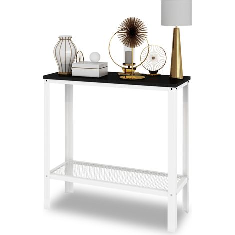 Consolle avvitata con ripiano a rete, soppalco, corridoio, bianco+nero, MiniPearl (1/4)
