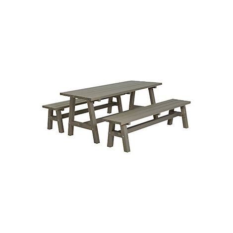 Sitzgarnitur  Tisch  2 Bänke  graubraun  Tisch-LxBxH 1770 x (1/5)