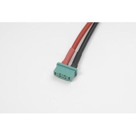 MPX gold connector, Male, silicon wire 14AWG, 10cm (1pc)