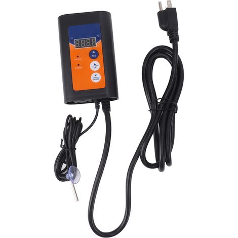 Thermostat numérique ABS 1000W pour reptiles, contrôleur de température rapide, idéal pour serre domestique et terrarium, 120V US (1/5)