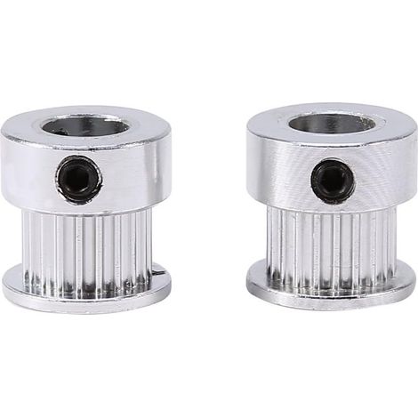 2 pezzi GT2 20 denti 8mm puleggia dentata puleggia dentata in lega di alluminio puleggia dentata ingranaggi dentati per stampante 3D