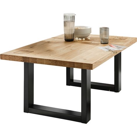 Couchtisch 110x70 cm Eiche massiv geölt WINCHESTER-69 (1/4)