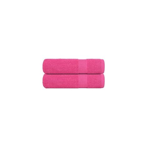 FROGN Badetücher, 2er-Set, rosa, 70 x 140 cm, 360 g/m² - Crezuo (1/4)