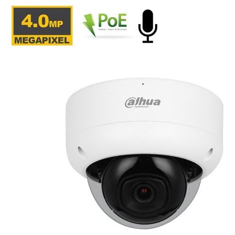 Dahua Telecamera dome IP 4Mp fissa 2.8mm IR 50m - IPC-HDBW3441E-AS-S2