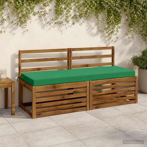 vidaXL Cojín de banco SOEST 100% Poliéster Verde 150 x 50 x 8 cm (1/5)