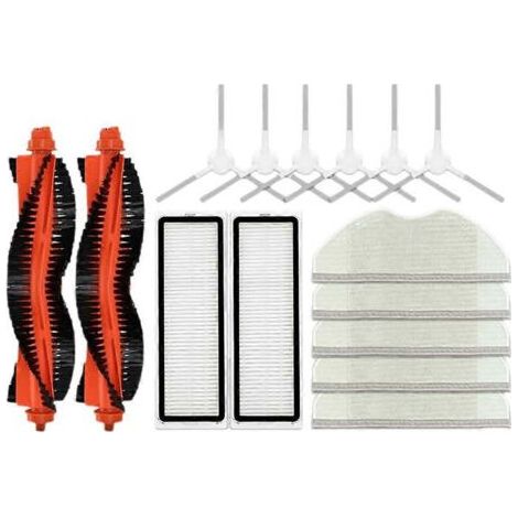 Accessoires pour aspirateur robot Xiaomi S40C / E101 : brosse principale, lingette de nettoyage, filtre HEPA, pièces de rechange (1/5)