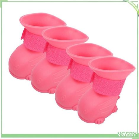 Bottes de pluie pour chien - FAFEICY - Taille M (5x4 cm) - Imperméables - Antidérapantes - TPE épaissi (1/5)