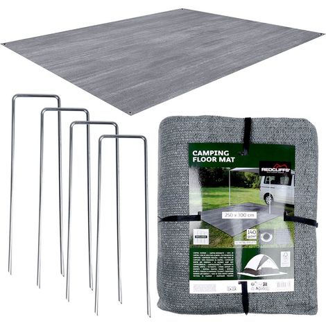 Pavimento per tenda e vestibolo con picchetti 250x300 cm 5 pezzi.