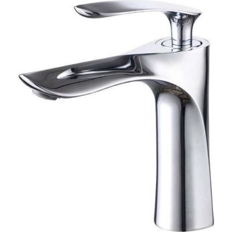 Robinet double pour salle de bain et cuisine en alliage de zinc, eau chaude et froide (1/3)