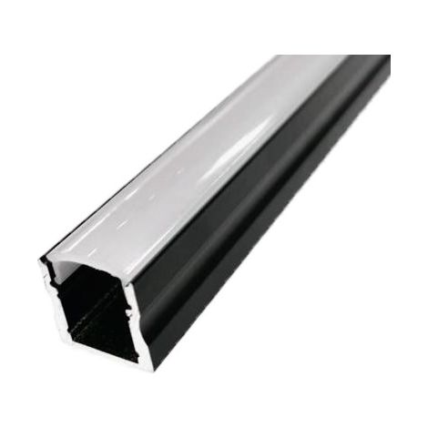 Profilo Led Superficie 17x14,5mm Opale 2m Nero 1617142 (1/2)
