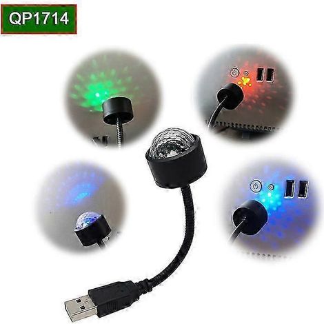 Éclairage d'ambiance pour voiture, éclairage intérieur de toit, projecteur LED ciel étoilé, éclairage LED pour discothèque, éclairage à commande vocale (1/5)