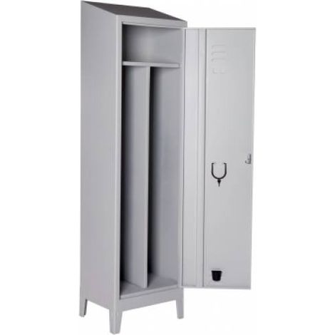 Armadio metallo sporco/pulito tetto spiovente 50x40x192 CM con serratura chiave