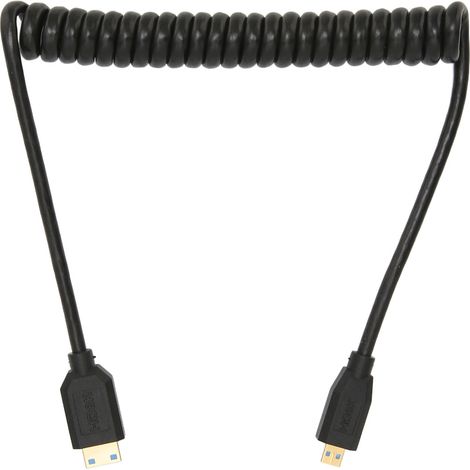 Câble Micro HDMI vers Mini HDMI pour connecter tablettes, appareils photo, téléviseurs, ordinateurs portables et projecteurs (câble haute définition 8K) (1/5)