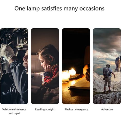 Lampe frontale LED rechargeable pour lecture, tricot, camping, réglable 3 modes. (1/4)
