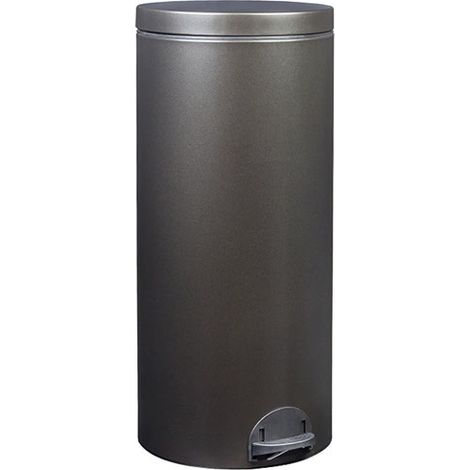 Poubelle à pédale 30 L Noir Basalte - Élora - ROSSIGNOL