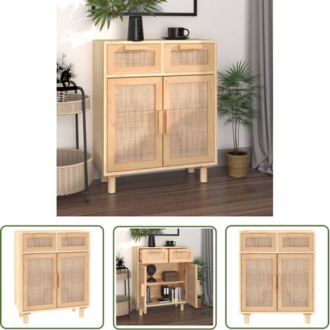 Furniture Limited - Buffet Marron 60x30x75 cm Bois de pin massif (1/5)