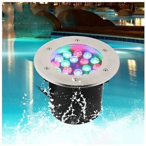 W LED-Einbaustrahler für den Außenbereich, RGB-Schwimmbadstrahler, IP65, wasserdicht, rostfrei, Untergrundleuchte für Gartenteich, Schwimmbad, Terrasse (1/5)
