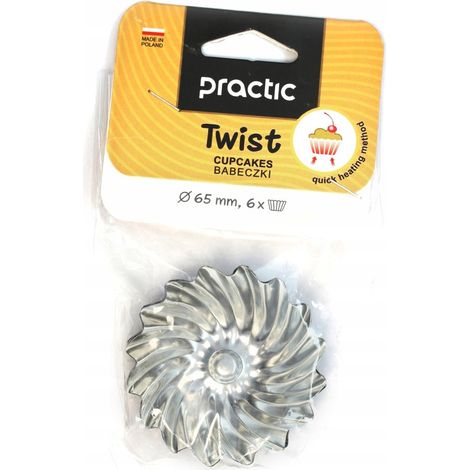 Moldes para muffins giratorios, 6 piezas, de metal, diámetro 65 mm