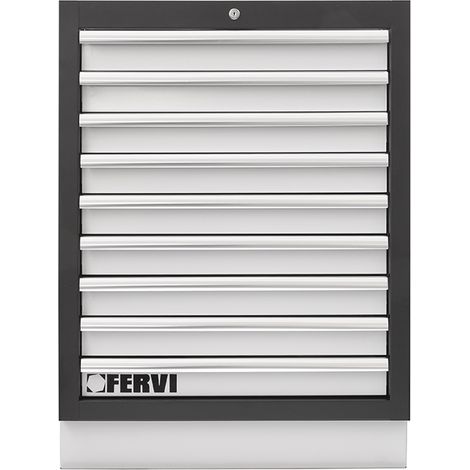 Comoda de 9 cajones 680x458x910 mm para taller Fervi A007/20