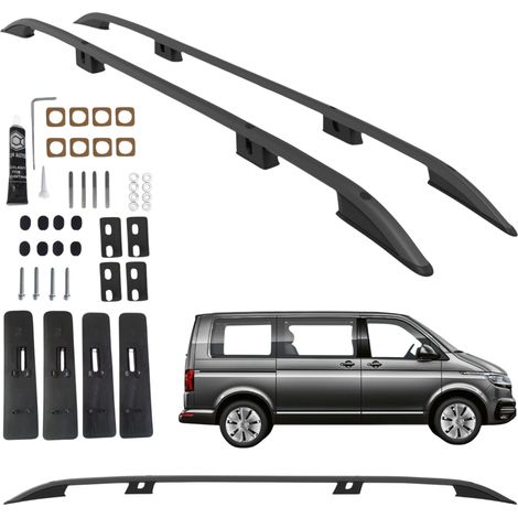 Dachreling für VW Transporter T5 T6 lang, Baujahr 2003, hellschwarz (1/5)