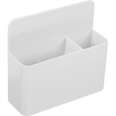 Organiseur magnétique pour stylos, porte-stylo pour tableau blanc, étui à craie, boîte de rangement-12.5x12CM-White (1/2)