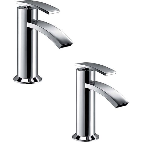 Set miscelatori lavabo + bidet Jacuzzi rubinetteria Ray ottone cromato per piletta click clack (1/5)