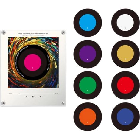 Aimants musicaux pour réfrigérateur – Autocollants pour enregistrement audio, lecteur rotatif, boîte à musique lumineuse Accessoire de casier de fête pour la maison, la cuisine, l'appartement, le li (1/5)
