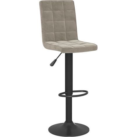 Maison Exclusive - Barhocker Hellgrau Samt