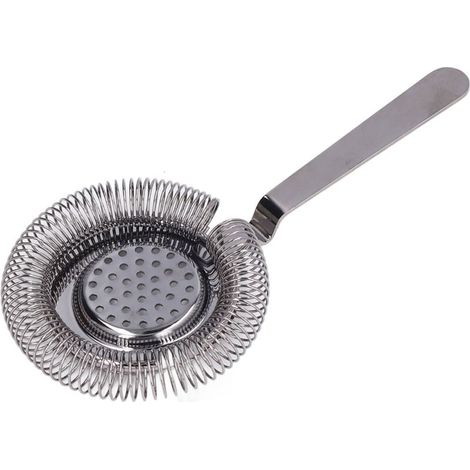 UlisemPassoire à cocktail professionnelle en acier inoxydable avec filtre fin pour bar, restaurant, fête, plaquée noire (1/3)