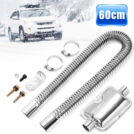 SWANEW Tubo di scarico da 60cm fascette per tubi di scarico set in acciaio inox riscaldatore di parcheggio diesel tubo di scarico (1/5)