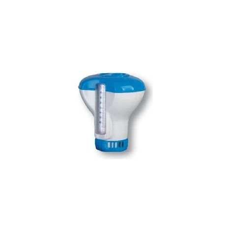 Distributeur chlore flottant gre-pools floating chlorine dispenser haute résistance thermomètre intégré