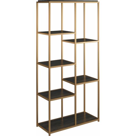 Bibliothèque avec cadre en métal doré (1/5)